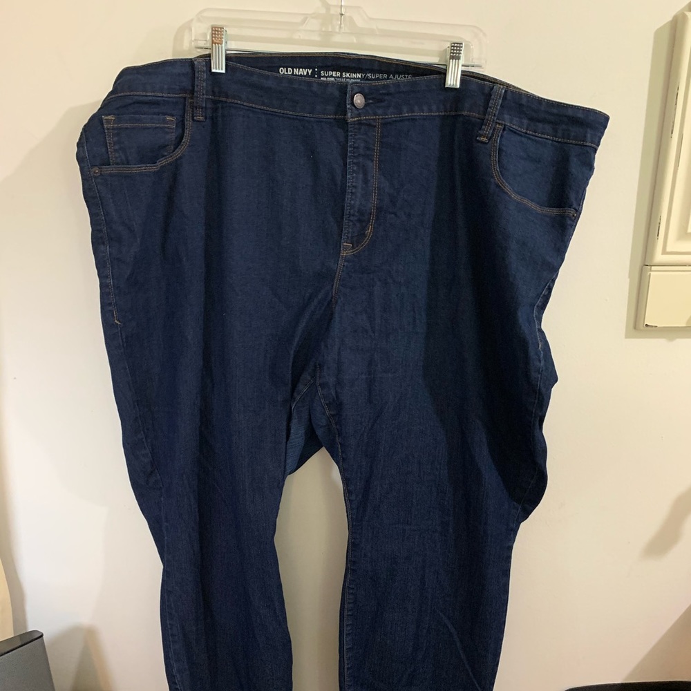 Dark Wash Super Skinny Mid Rise Jeans Size 28